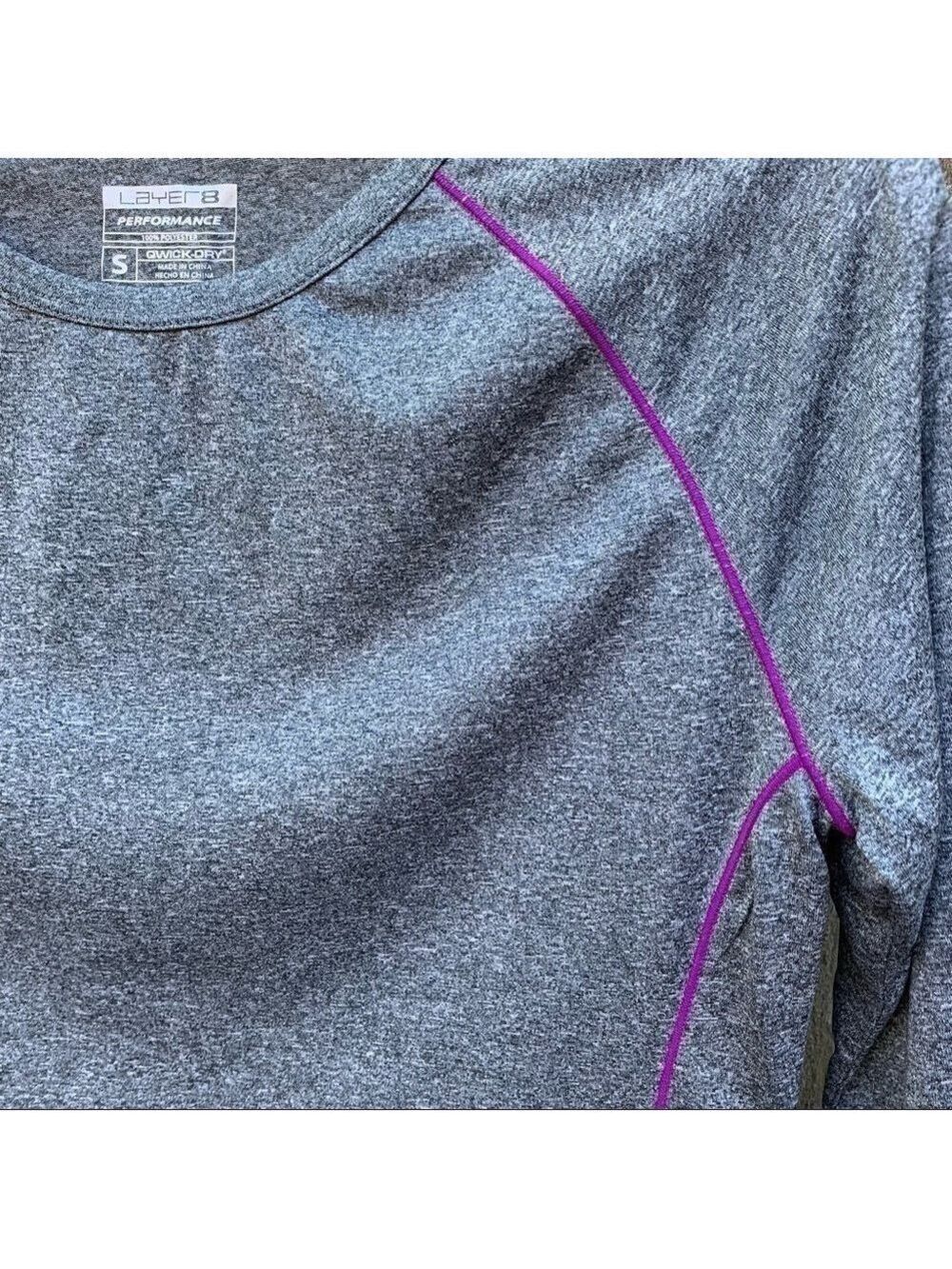 LAYER 8 Long Sleeve Top Jersey Sport Quick Dry Base Layer - Picture 5 of 6